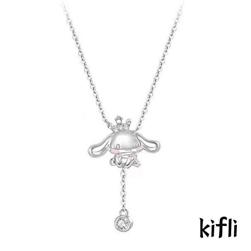 [KD] Perempuan Cahaya Mewah Kerah Rantai Kartun Cinnamoroll Rumbai Kalung Hadiah Pacar