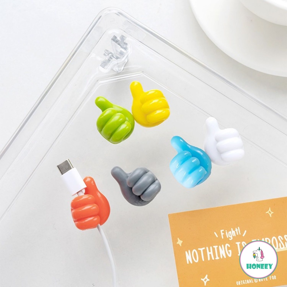 Klip Holder Organizer Kabel Multifungsi Kait Jempol Kawat Kait Dinding Gantungan Penyimpanan Tempat Kabel Earphone Mouse Mobil Rumah