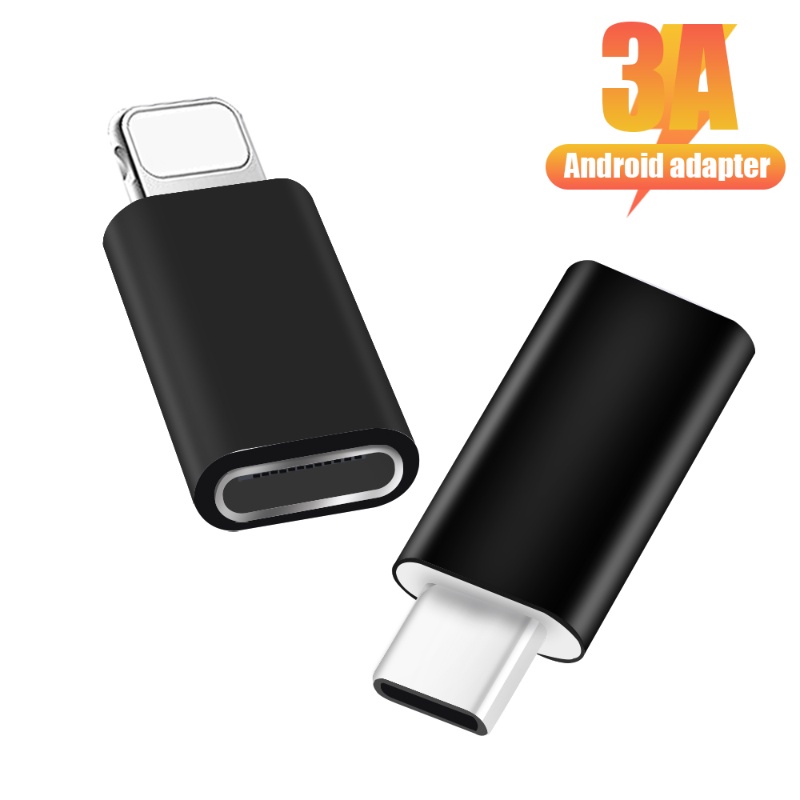 Universal Portable Mini Compact Aluminium Alloy Android/Tipe C/IOS Converter Tahan Aus Tahan Lama Halus 3A Adaptor Transfer Data