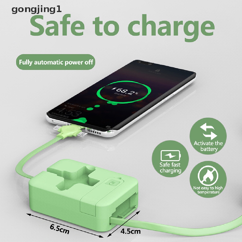 Ggg 3in1 Kabel Data Telepon Yang Dapat Ditarik Micro USB TYPE-C Fast Charging Cable ID