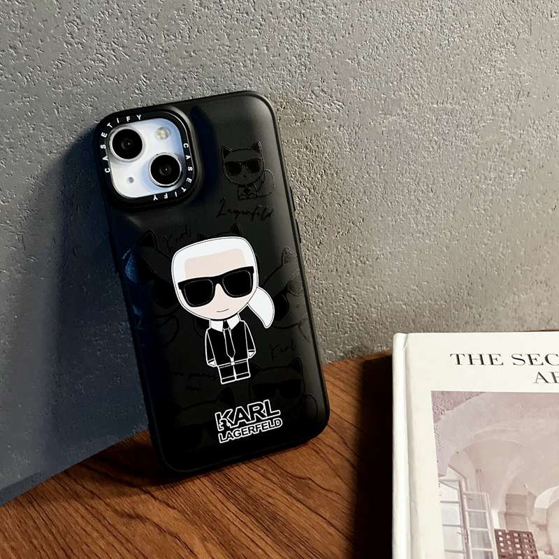 Resistant Skin Feel Liquid Silicone Soft Case IPhone X XR XS Max 11 12 13 14 Pro Max KARLLAGERFELD