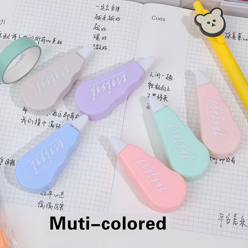 6 Pcs/set Kreatif Minimalis Populer Mini Macaron Koreksi Kaset Lucu Bergaya INS Girly Correctors Siswa Alat Tulis Perlengkapan Kantor Sekolah