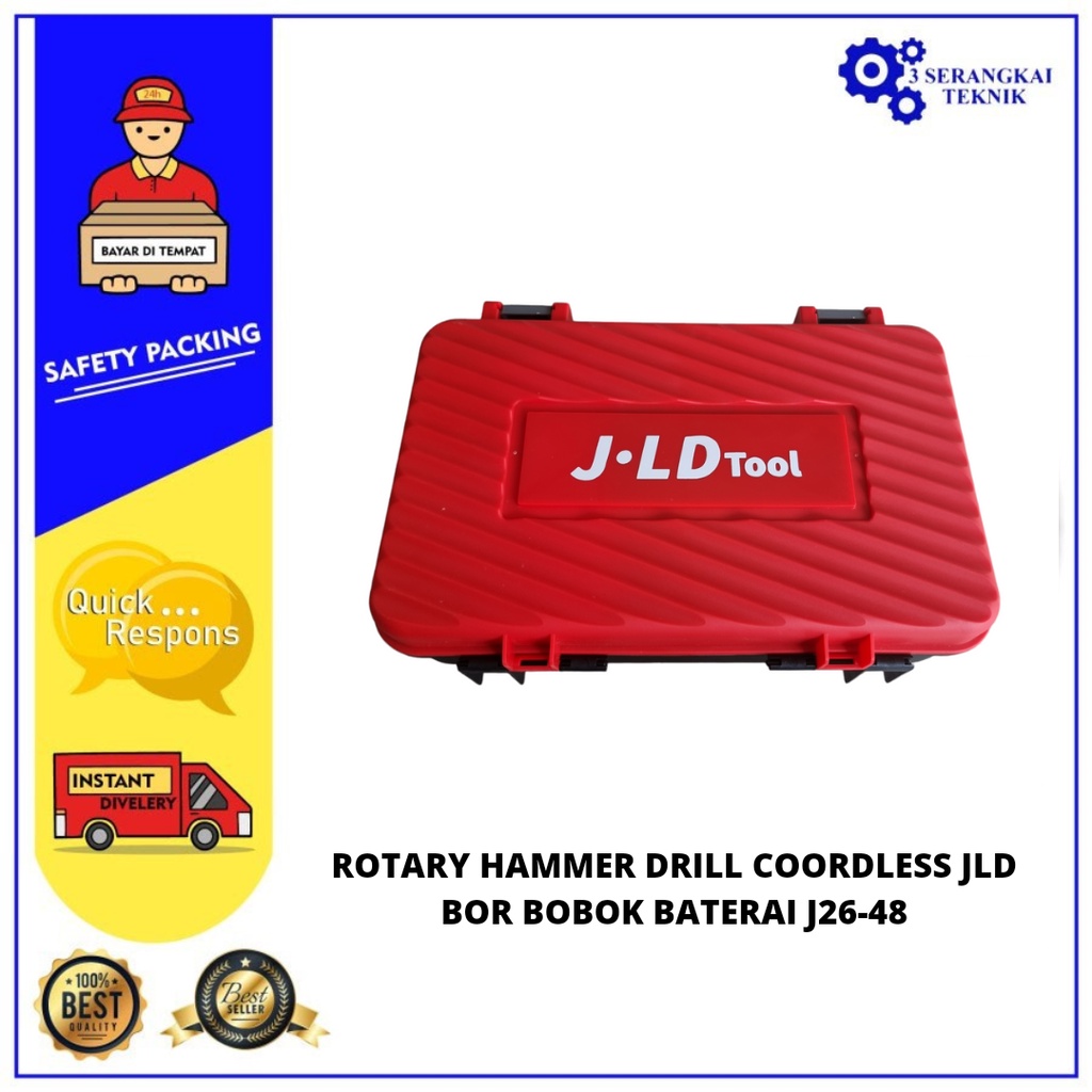 Bor Bobok Baterai Cordless Rotary Hammer JLD J26-48