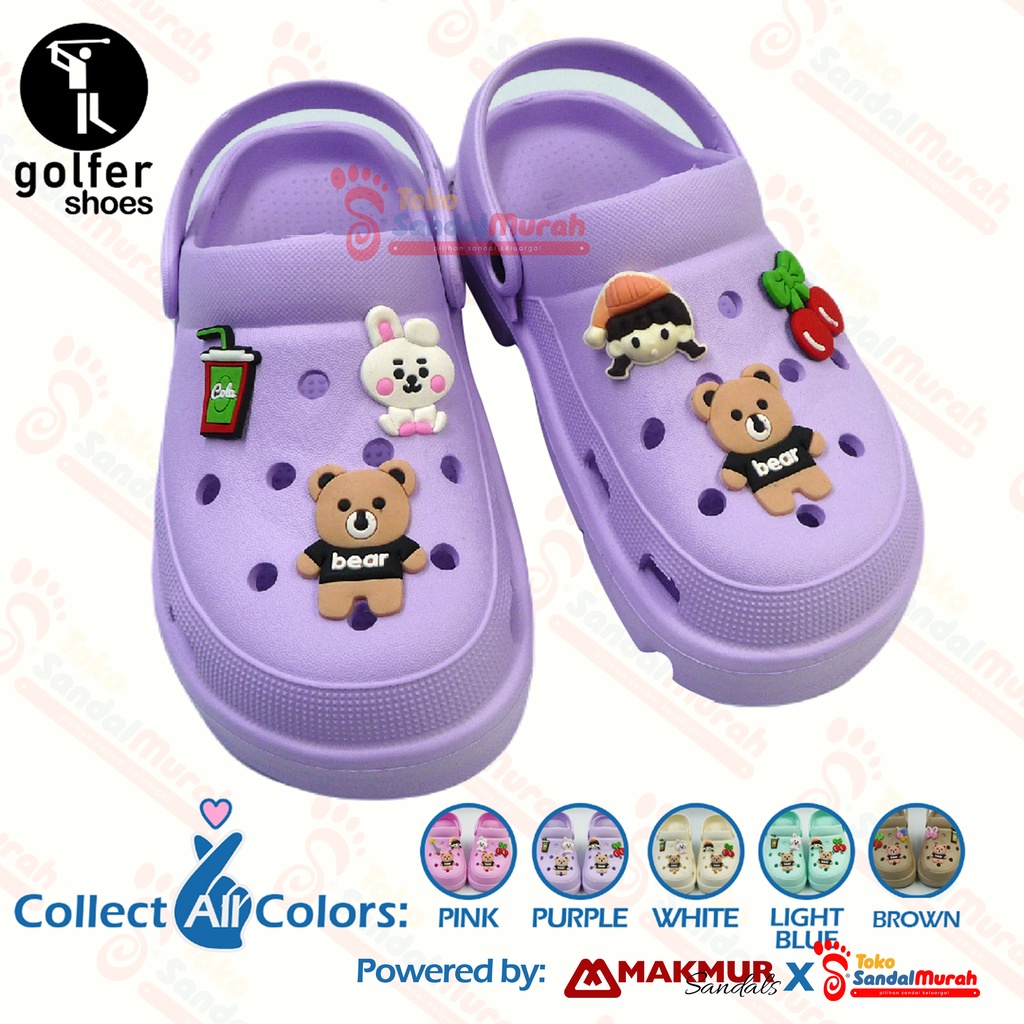 Toko Sendal Murah - Sandal Perempuan Ringan Uk 24-35 / Sandal Anak Tali Belakang / Sandal Baim Crocs Jelly / Sandal Anak Empuk / Sandal  Motif Boneka [ Toko Sendal Murah Golfer 805 ]