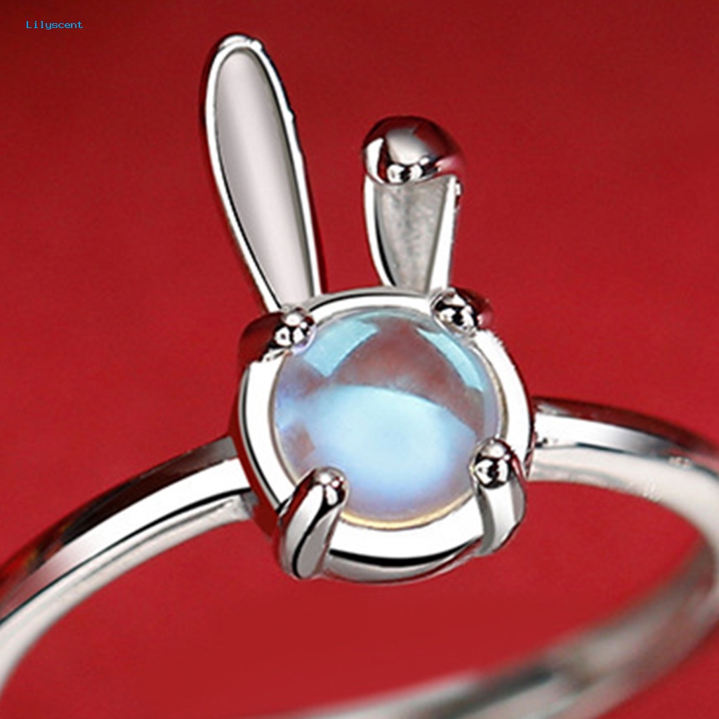 Lilyscent Semua Pertandingan Chic Cincin Aksesori Perhiasan Wanita Shiny Faux Crystal Animal Finger Ring Bright Luster