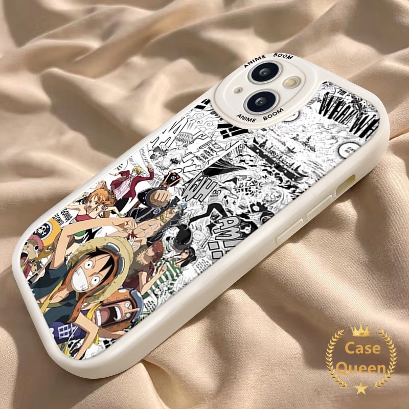 Trendy Lucu Anime One Piece Kartun Luffy Phone Case Kompatibel Untuk IPhone XR 11 14 12 13 Pro Max 8 6s 6 7 plus X XS Max SE 2020 Lembut Tpu Back Cover