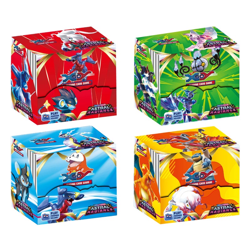 324pcs/box XY GO Kartu Pokemon Pedang Bahasa Inggris Perisai Astral Radiance Booster Trading Board TCG Koleksi Kartu Game Bukan Original