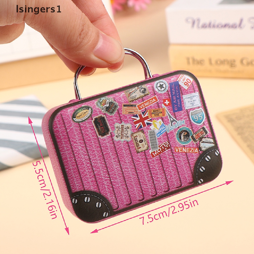 [lsingers1] Retro Storage Tin Mini Box Persegi Panjang Tinplate Koper Candy Snack Organizer Butik