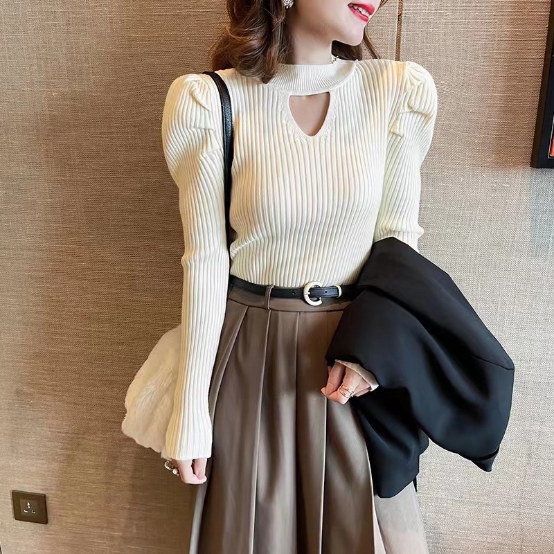 TELLY ➡️ BJ-011 Atasan Wanita Korean Style Lengan Panjang Turtleneck Rajut Import Premium