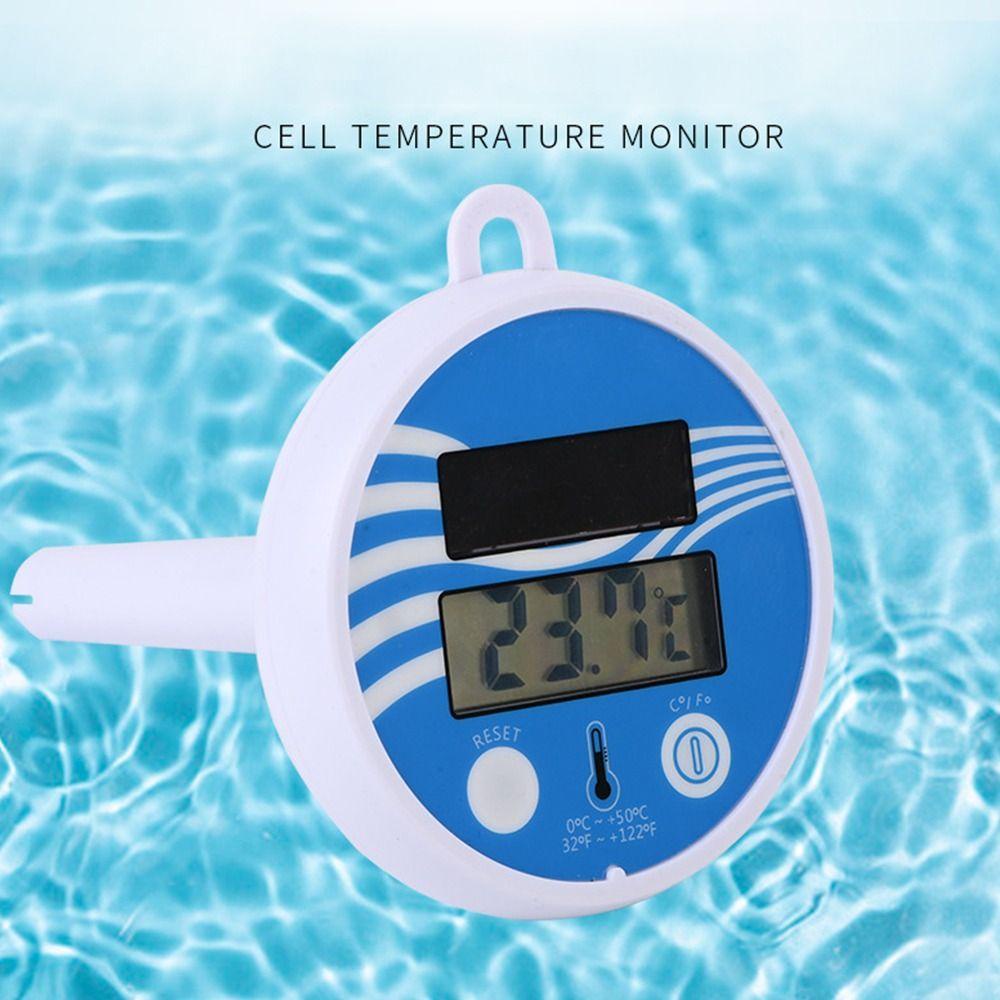 Lanfy Floating Thermomete LCD Display Bak Air Panas Kolam Pengukur Suhu Sensor Suhu Pengukur Meter Mandi Kolam Renang Thermomete