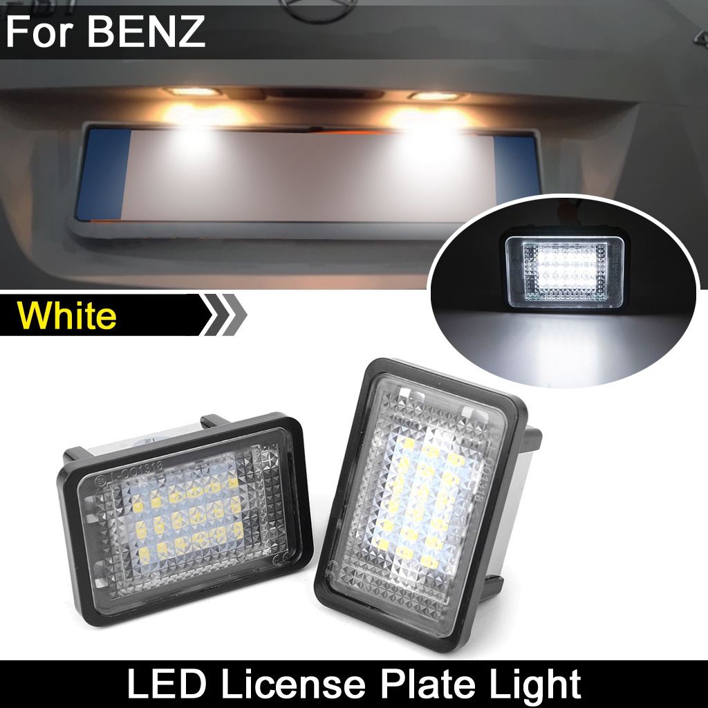 2pcs Lampu Plat Nomor Plat LED Putih Kecerahan Tinggi Lampu Untuk Benz GLK-Class X204 GLK200 GLK250 GLK300 GLK350 2007-2013