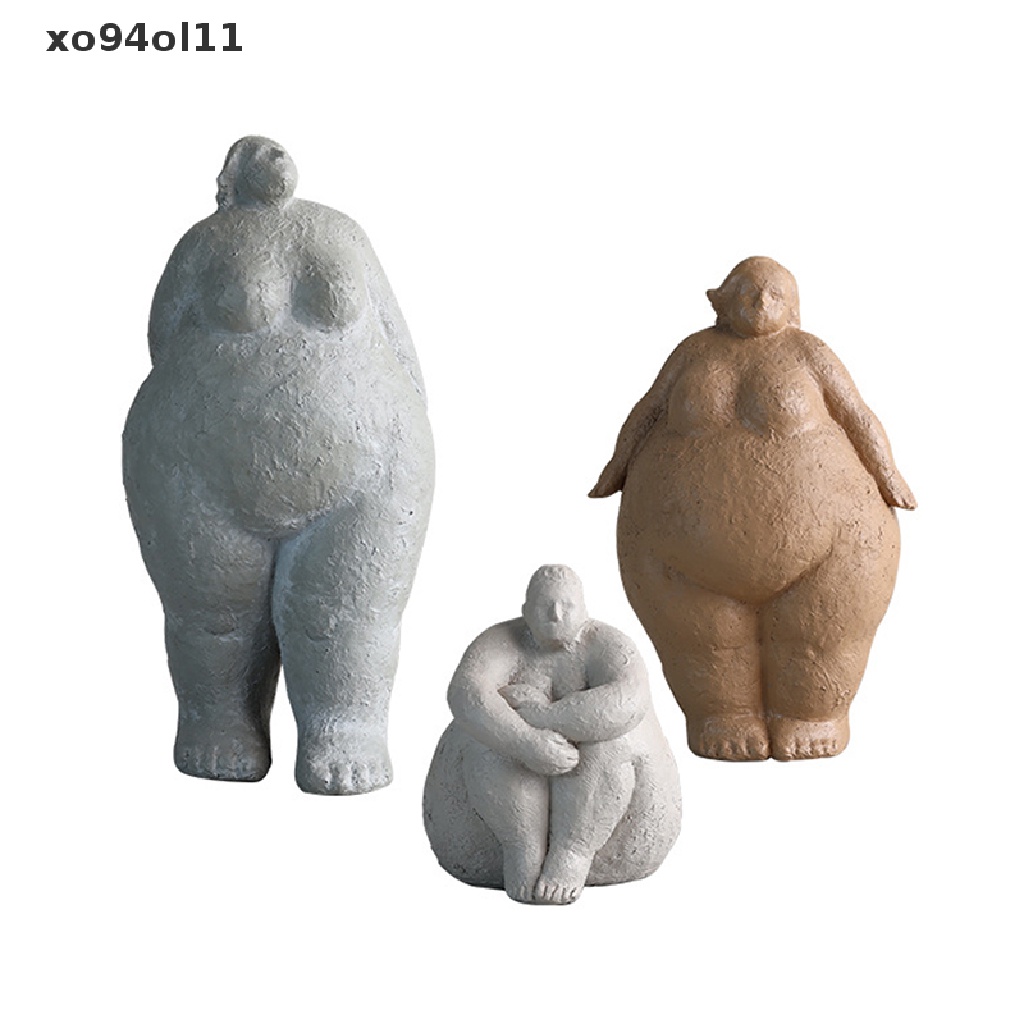 Xo Patung Fat Lady Resin Patung Karakter Modern Untuk Interior Figure Hias OL