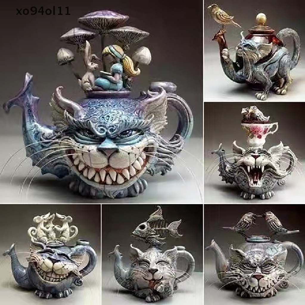 Xo Handmade Art Cat Teko Setan Kucing Dan Ikan Dan Burung Resin Kerajinan Dekorasi OL