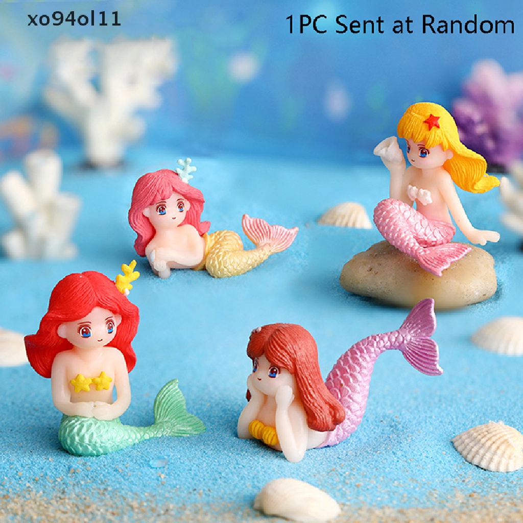 Xo 1Pc Lucu Kartun Mermaid Micro Landscape Kerajinan Plastik Diy Dekorasi Rumah OL