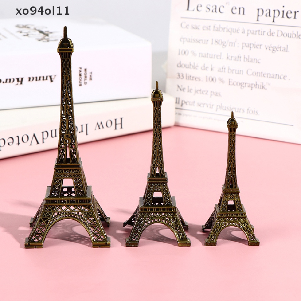 Xo Retro Paris Model Menara Eiffel Meja Rumah Bronze Patung Logam Figurine Decor OL