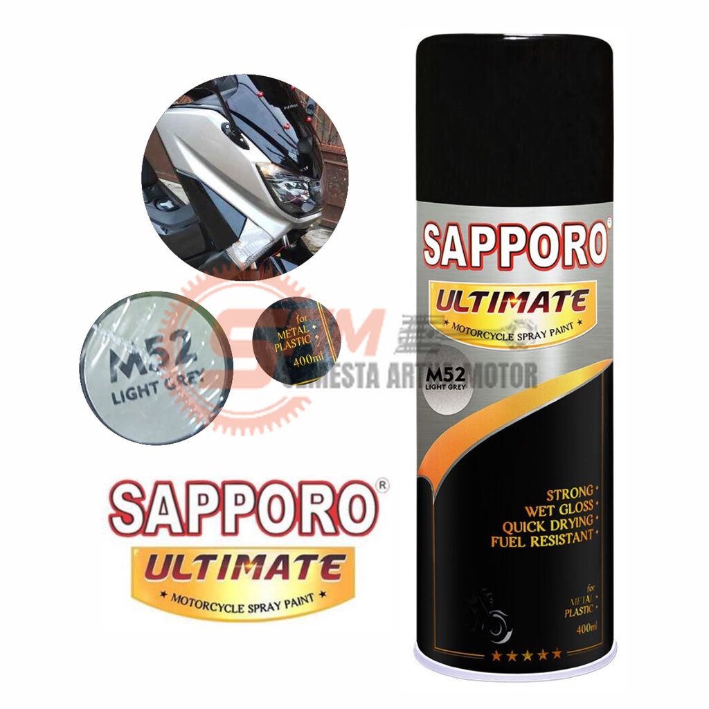 

Pilox Sapporo Ultimate Light Grey M52 Cat Semprot Abu Pilok Metal Plastik Aerosol Spray