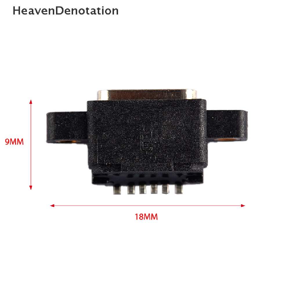 [HeavenDenotation] Usb 3.1 Type-C 6pin Female Socket SMD DIP Konektor Dengan Lubang Sekrup Untuk DIY PCB HDV