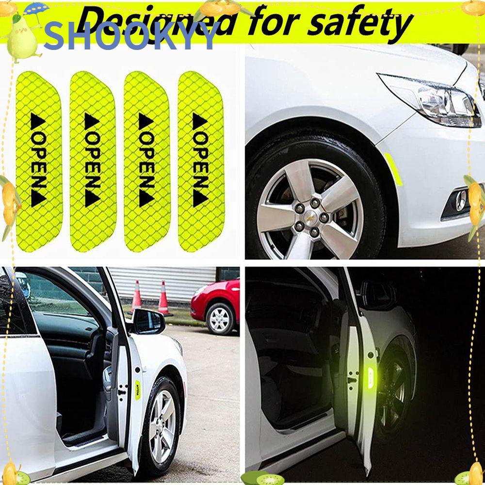 Chookyy Stiker Mobil Reflektif Open Sign Reflektif Tape Safety Bumper Sticker