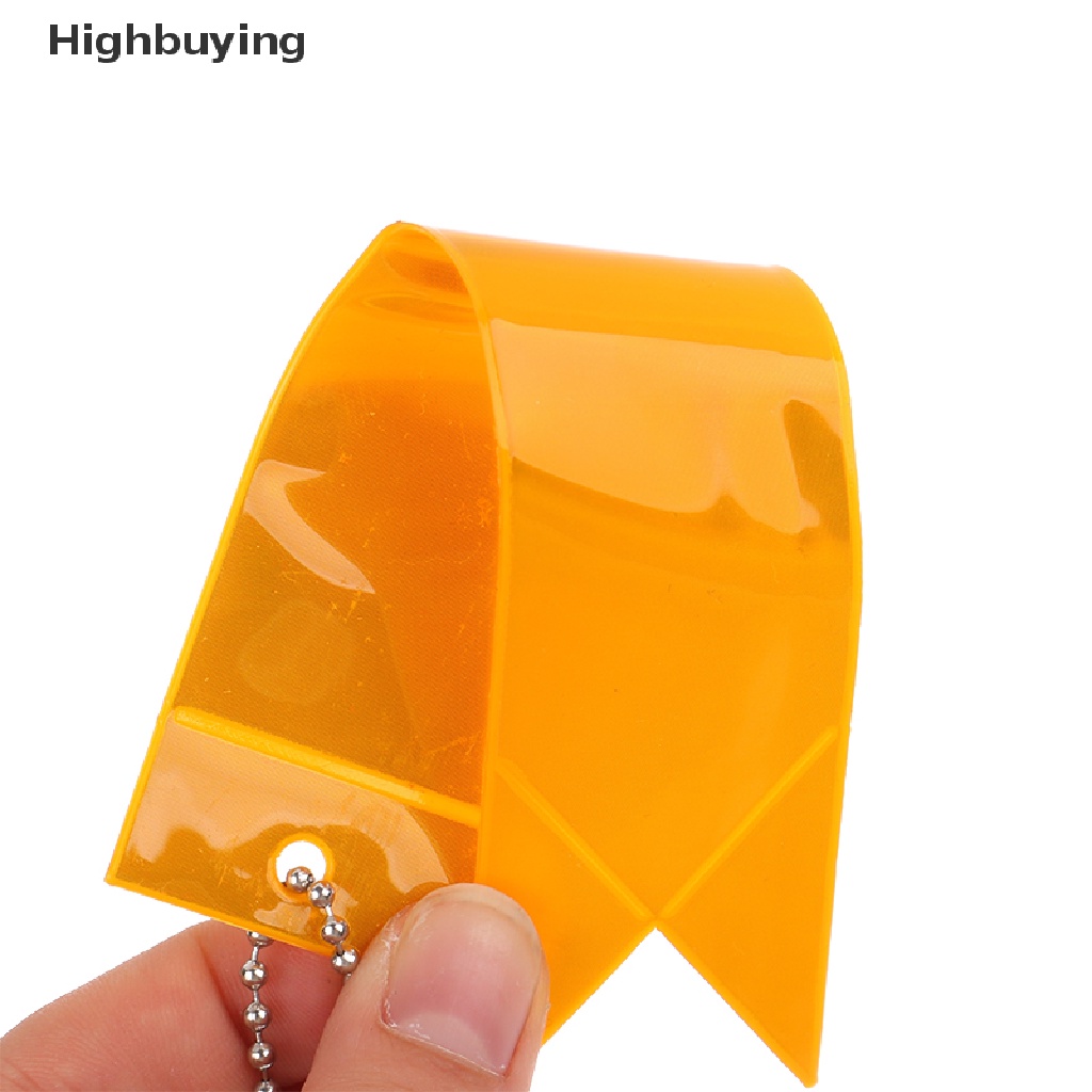 Hbid Streamer Tape Pendant Reflektif Liontin Hadiah Liburan Tahan Air Gantungan Kunci Peringatan Berjalan Malam PVC Reflektif Tas Liontin Glow In The Dark Key Ring Glory