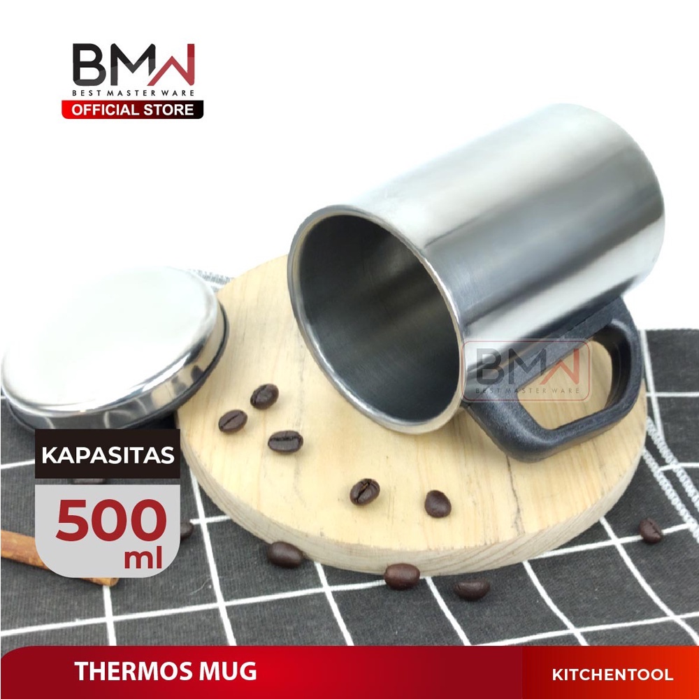 BMW Kitchen Ware - Cangkir Gelas Minum Thermos Air Panas Dingin Mug Teremos Travelling Bahan Stainless istanaonlineku