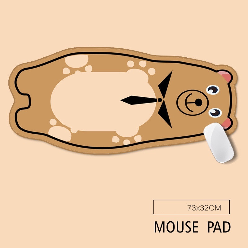 Brown Bear Family Mouse Pad Scarf Bear Mouse Pad Dasi Kupu Beruang Mouse Pad Kartun Hewan Mouse Pad Oversized Mouse Pad