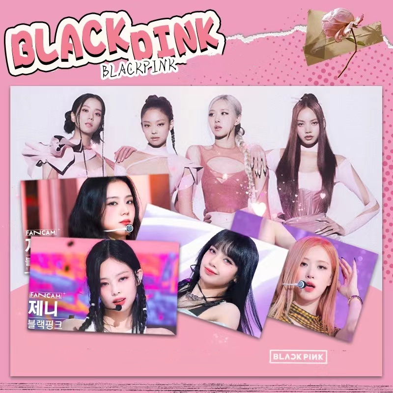 7pcs/set 2023 Blackpink Photocard Kedip Idol Solo HD Album Foto ROSE JISOO LISA JENNIE Full Bintang Koleksi Kartu Lomo Blackpink