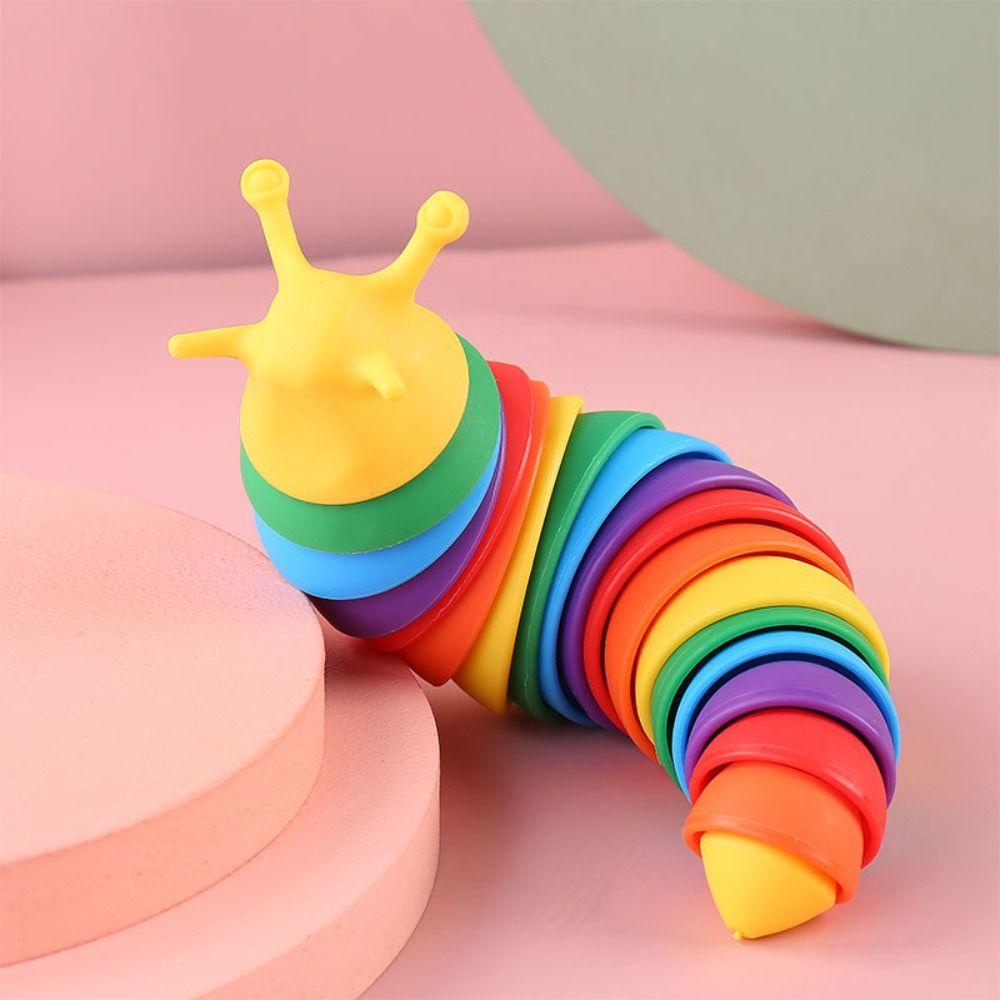 Lanfy 3d Slug Fidget Toy 18cm Aldult Strang Slug Caterpillar Fidget Toys Fleksibel Novelty Fat Brain Slug Articulated