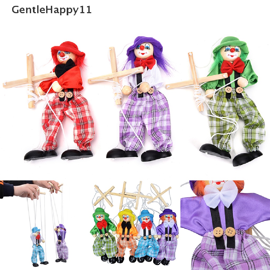 Gentlehappy 1pcs Pull String Wayang Marionette Sambungan Aktivitas Boneka Badut Mainan Anak id
