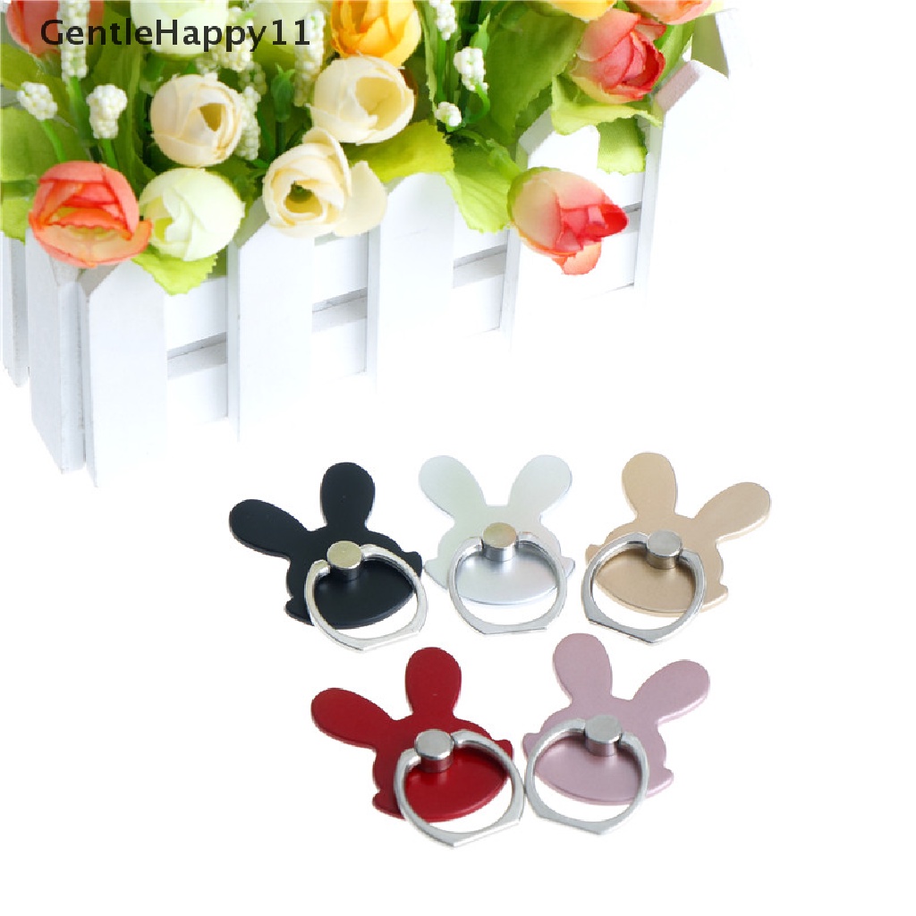 Gentlehappy Desain Kelinci phone holders 360derajat Cincin Jari Handphone stand holder universal id