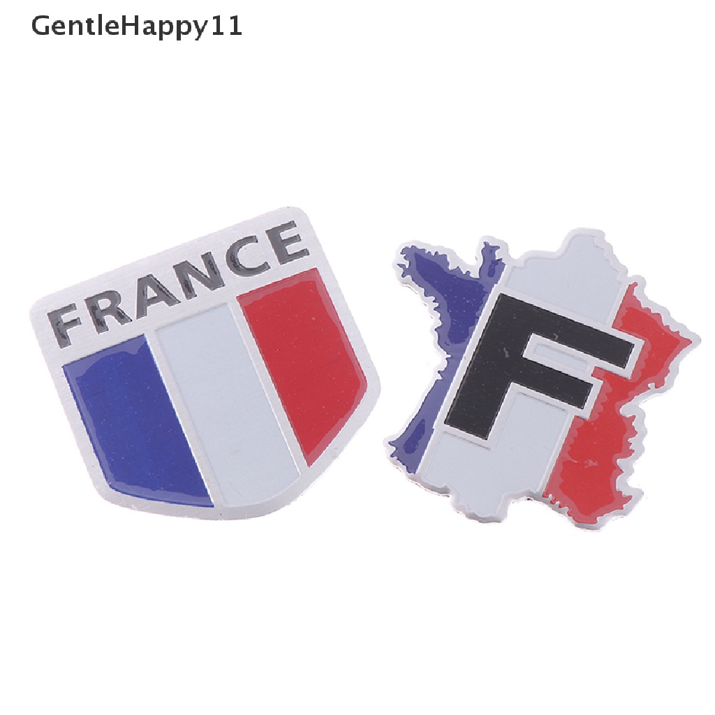 Gentlehappy 1Pc Bendera Prancis o emblem alloy badge Mobil Motor decor ers id