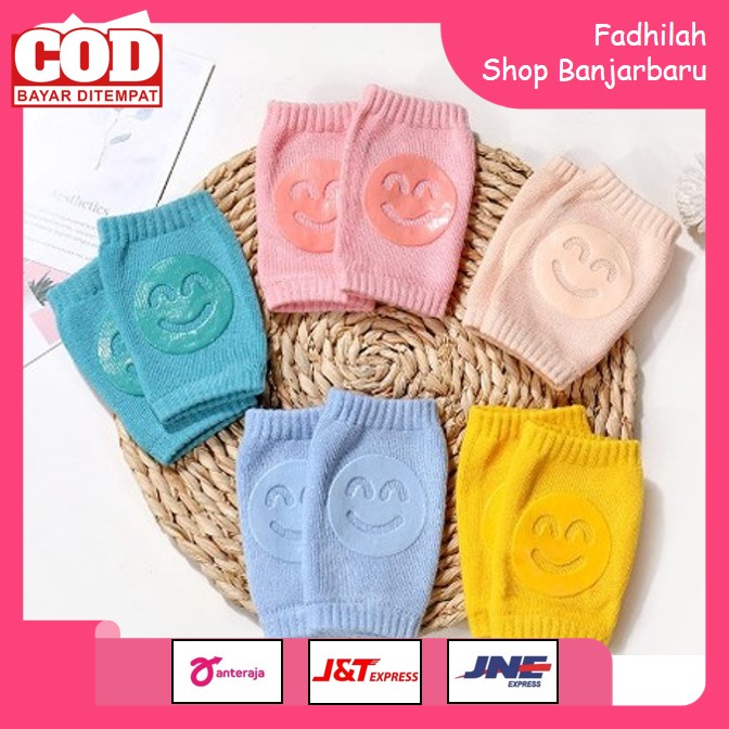 PELINDUNG LUTUT ANAK BAYI ANTI SLIP /BABY KNEEPAD / KNEE PROTECTOR KAOS KAKI/WAJAH TERSENYUM | FADHILAH SHOP BJB