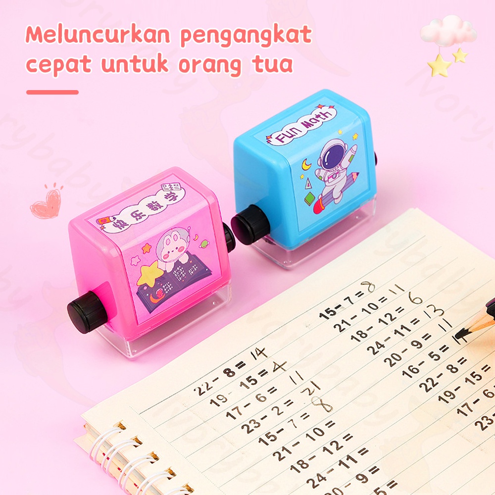 Ivorybaby Stempel matematika roll anak belajar matematika Stempel berhitung dengan tinta