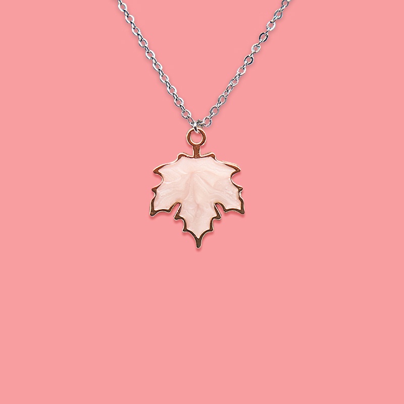 Maple Leaf Stainless Steel Kalung Bunga Matahari Liontin Kartun Anak Liontin Perlengkapan Siswa Hadiah Ulang Tahun Logam Aksesoris Fashion