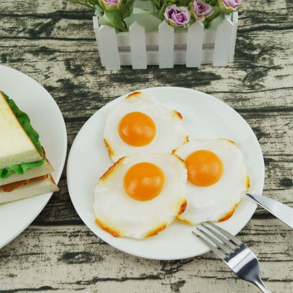 Quinton Telur Goreng Buatan Pajangan Simulasi Fotografi Rumah Telur Rebus