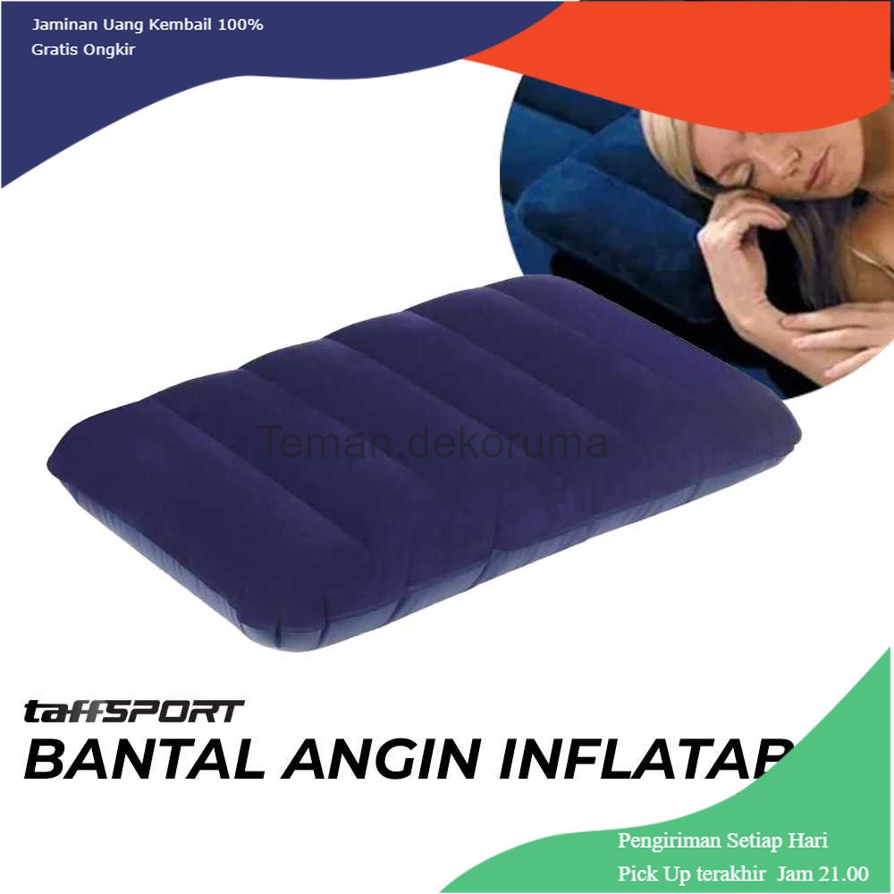 TD - RTG TaffSPORT Bantal Angin Inflatable PVC Neck Pillow High Rest - H0T019