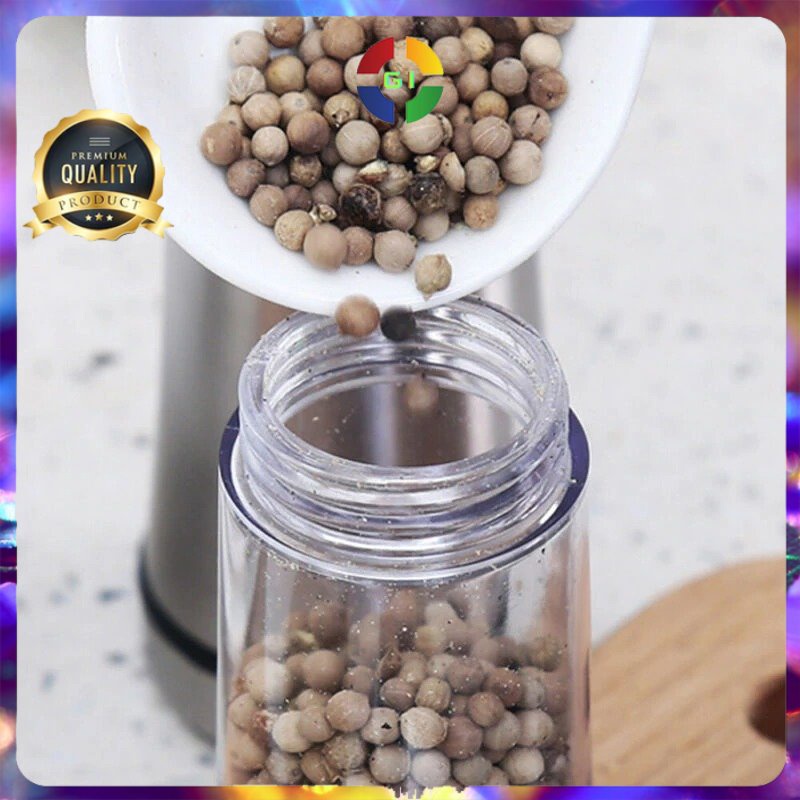 Alat Penggiling Biji Lada Spices Pepper Mill Grinder 120ml Silver