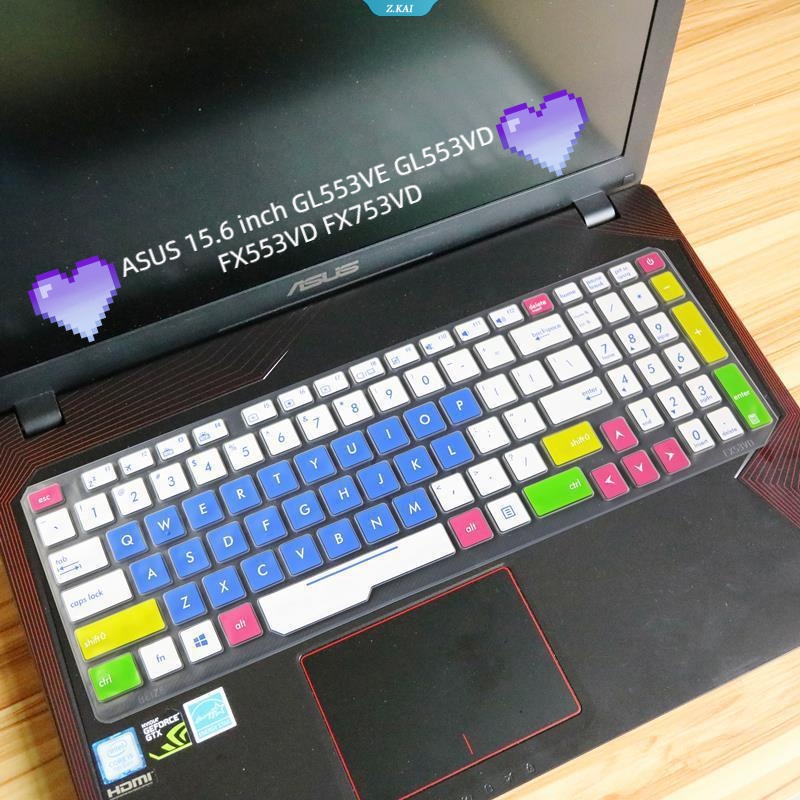 Film Pelindung Keyboard Laptop Model Silikon Bening Untuk ASUS 15.6 Inch GL553VE GL553VD FX553VD FX753VD Pelindung Keyboard Tahan Air [ZK]