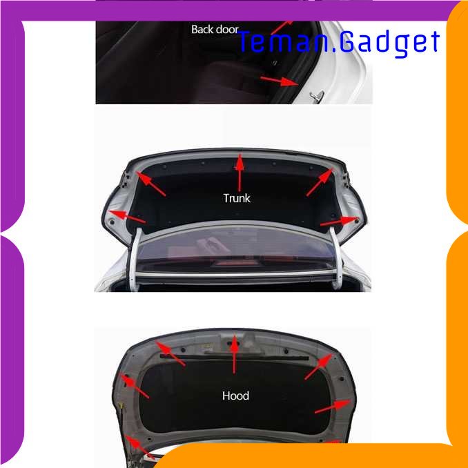 TG - OTO SEAMETAL Rubber Strip Dekorasi Pintu Mobil Soundproof Anti-dust - NP300