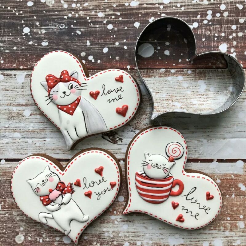 CETAKAN NASTAR TAIWAN love dan bintang 4cm 25g stainless murah-fondant-/ cetakan putri salju