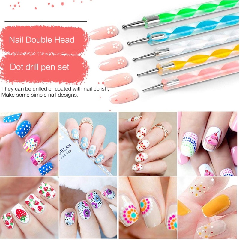 Siy Kuas Nail Art Kit 3D Nail Art Dekorasi Kit Dengan Nail Dotting Tools Nail Art Rhinestones Nail Art Striping Tape