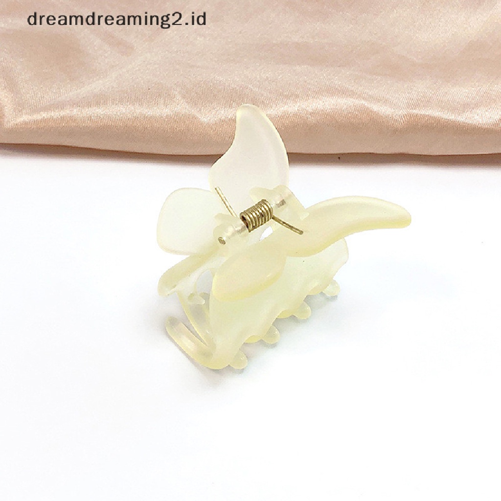 (dream) New Butterfly Hair Claw Pearl Sweet Hair Clips Resin Hair Klem Jepit//