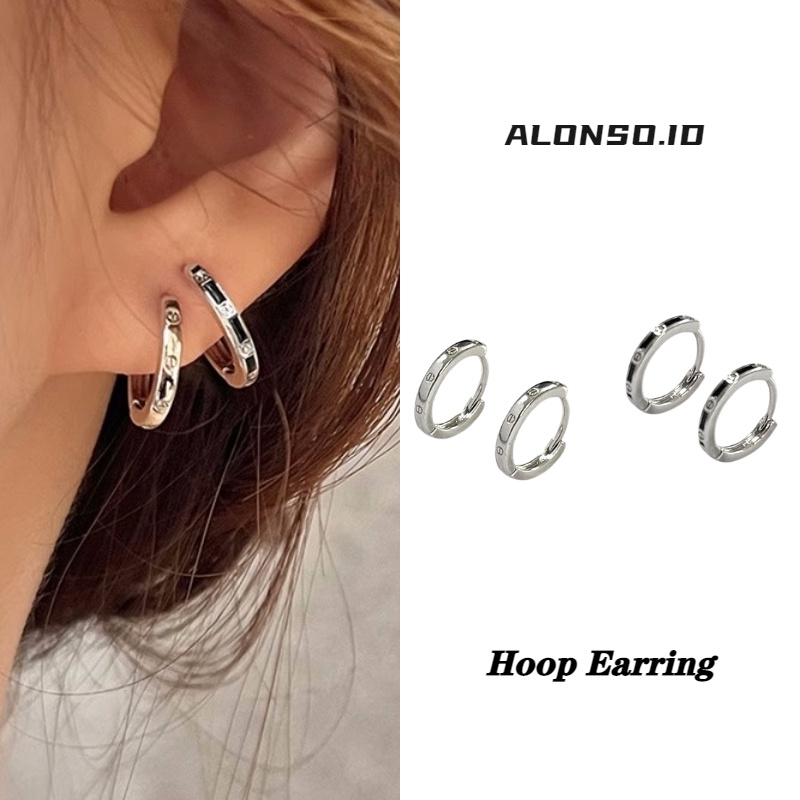 Anting Hoop Kecil Aksesoris Pasang Kepribadian Sederhana