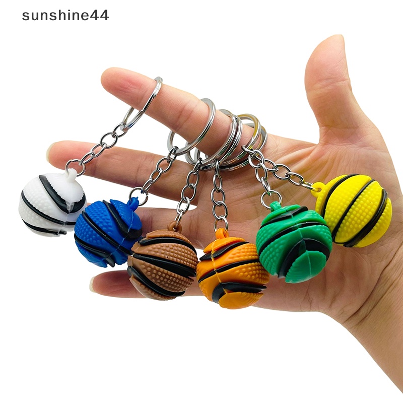 Sunshine Fashion PVC Basket Gantungan Kunci Ornamen Bisnis Basket Hadiah Sport Keyring ID