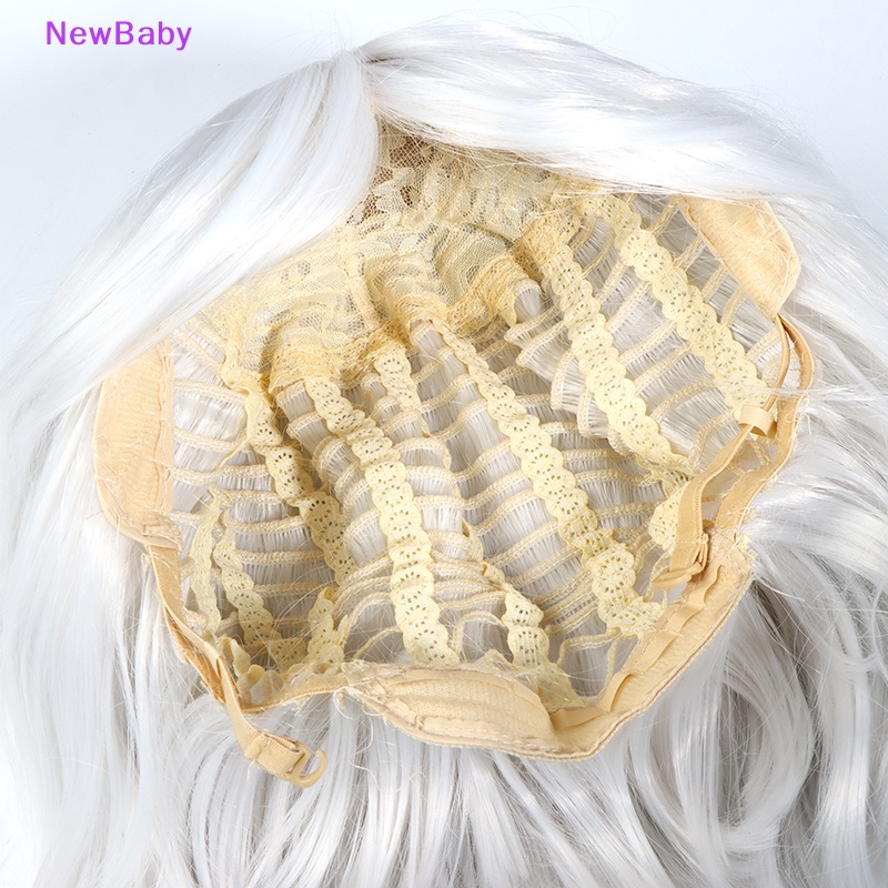 Newbaby 1PCS Genshin Impact Kanban Musume Paimon Cosplay Wig Rambut Putih Custom ID