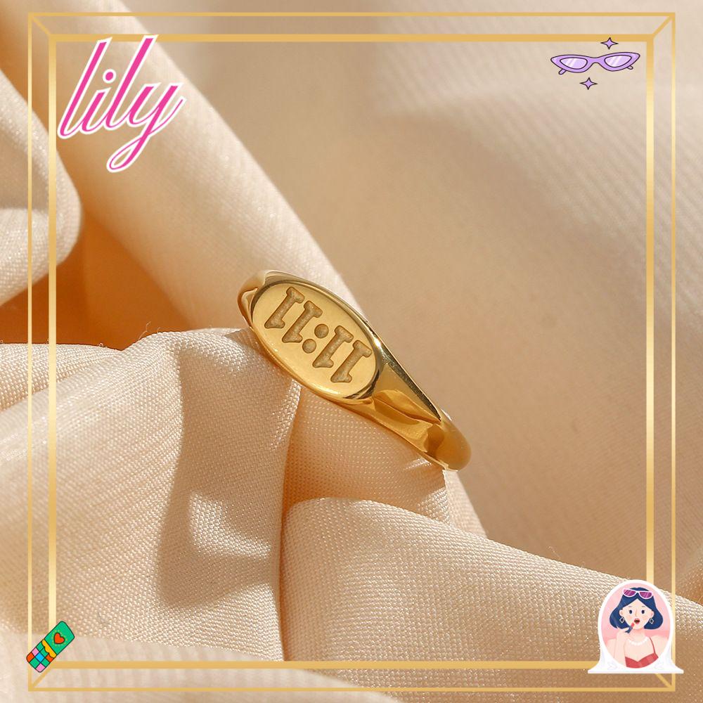 Cincin LILY Angel 11: 11signet Geometris