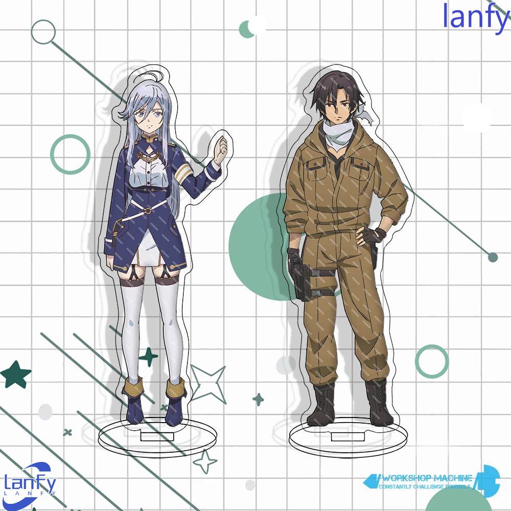 Lanfy Anime Figure Stand Dua Sisi Hadiah Anak Dekorasi Meja Model Figure Transparan Karakter Anime Plat Akrilik