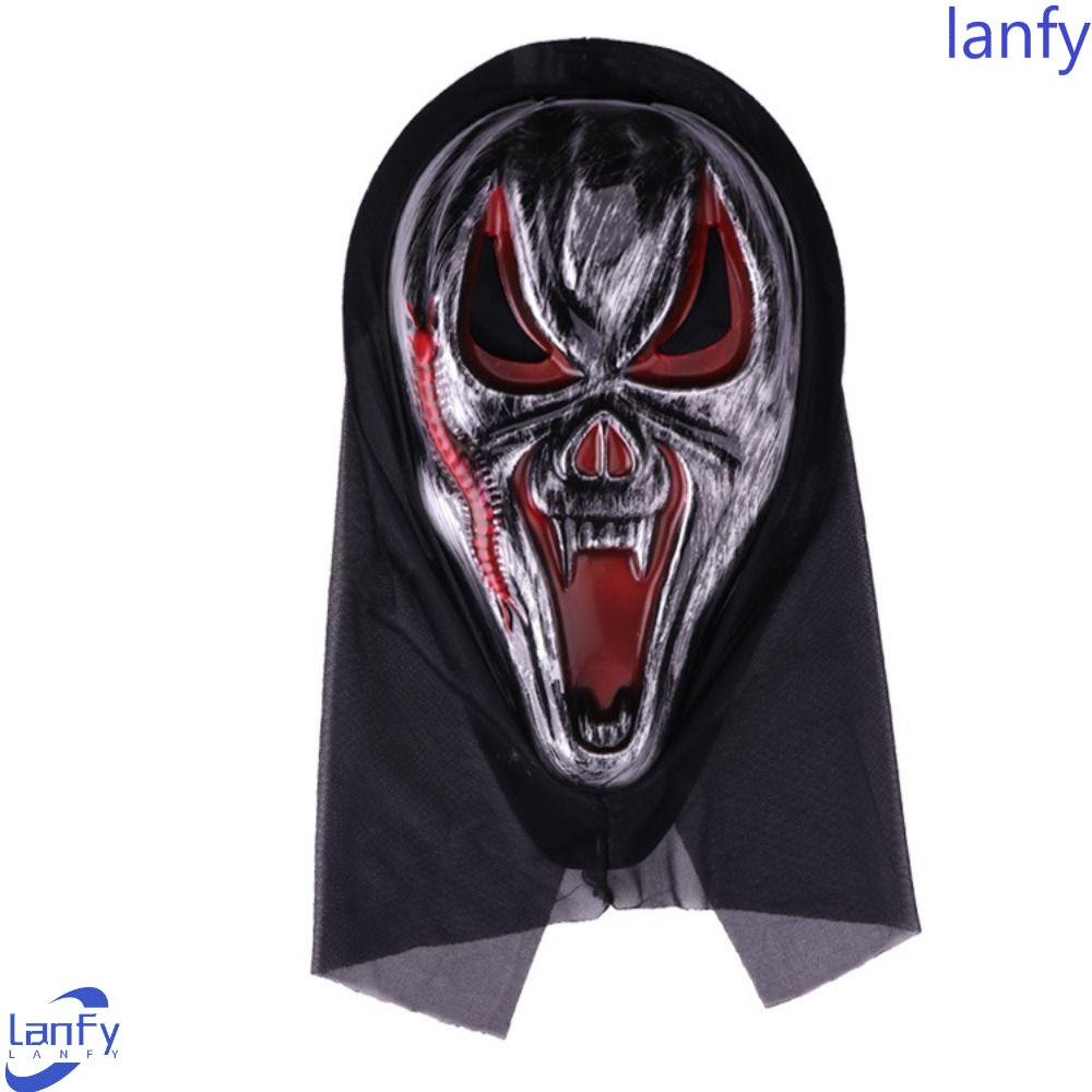 Lanfy Topeng Halloween Kreatif Mengerikan Trik Mainan Pesta Bola Topeng Topeng Topeng Topeng Topeng Topeng Cosplay Pesta Prom Party Supplies Untuk Pria Dan Wanita Halloween Party Screaming Mask