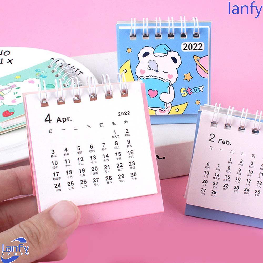 Lanfy 2022kalender Kreatif Kawaii Perlengkapan Kantor Sekolah Alat Tulis Siswa Agenda Tahunan Organizer Jadwal Rencana