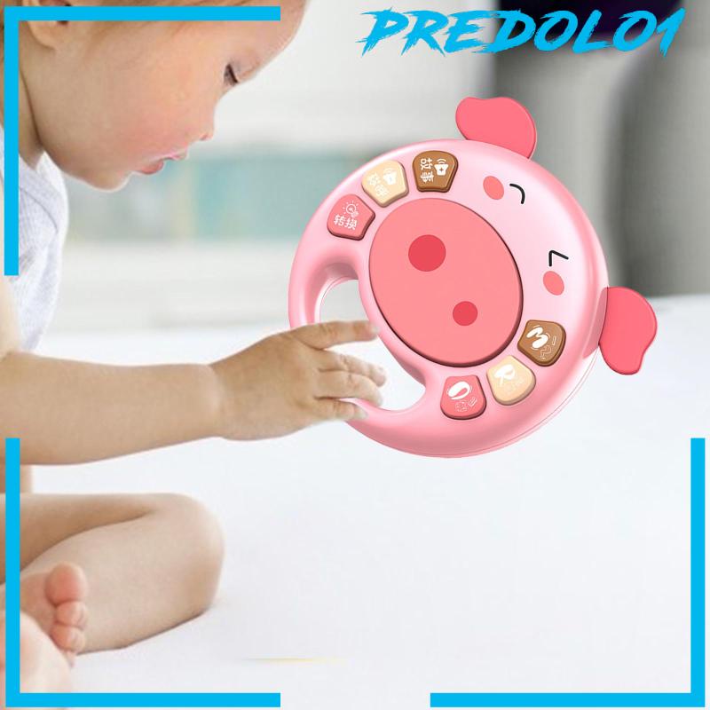 [Predolo1] Mainan Drum Bayi Menyala Piano Musik Drum Portable Untuk Anak Newborn Perempuan