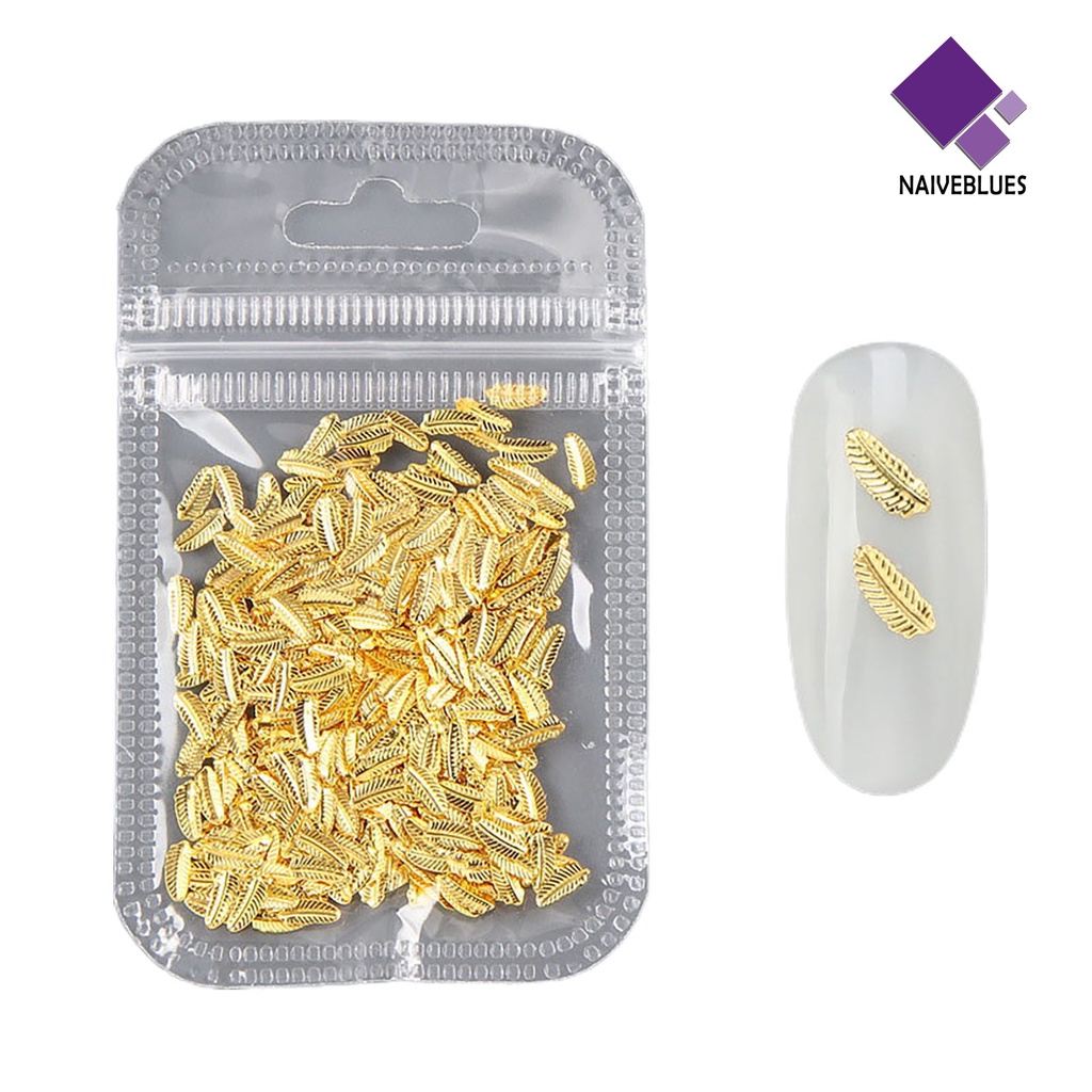 [naiveblues] 500pcs/pak Stiker Kuku Bahan Metal Bentuk Paku Keling DIY Metal Drop Manicure Studs Untuk Perempuan